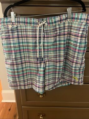 Tommy Bahama Multicolor Plaid Swim Trunks